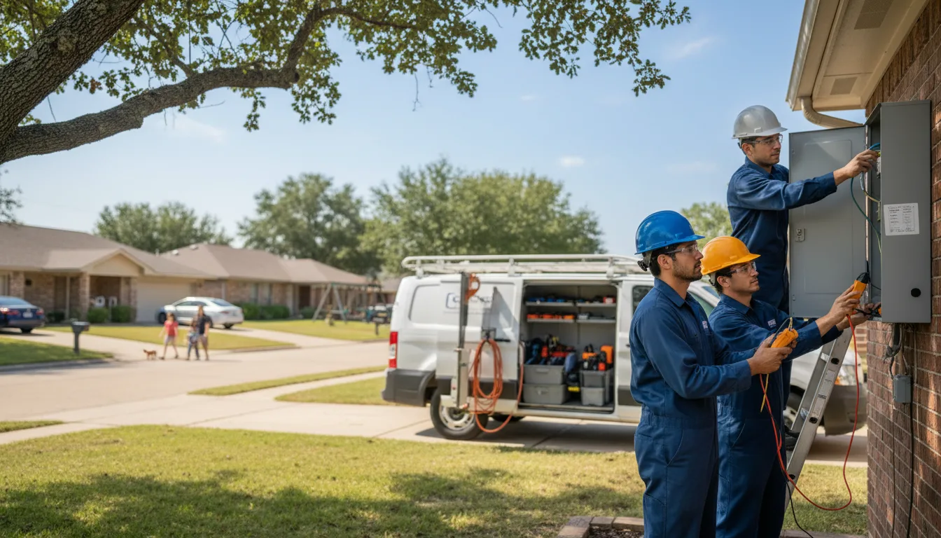 Certified electrician providing emergency electrical services in Ropesville, TX